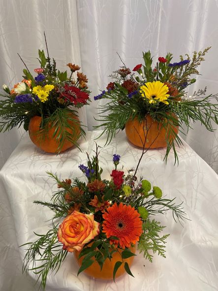 citrouille décorations florales Halloween Les Jardins de la Passion