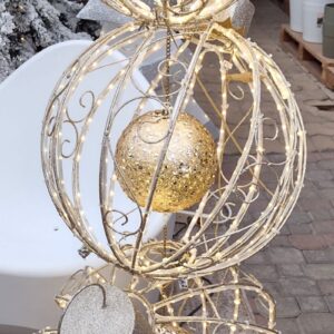 3 boules illuminées or scintillantes