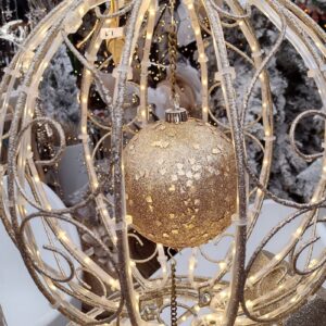 3 boules illuminées or scintillantes